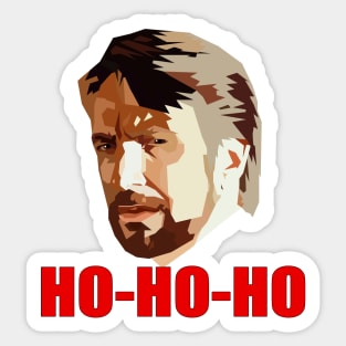 Hans Gruber. Ho Ho Ho. Christmas Design Sticker